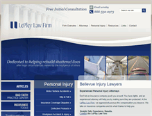 Tablet Screenshot of lepleylawfirm.com